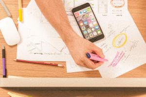 Scribble auf Schreibtisch